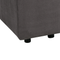 Beliani FALSTERBO - Tweezitsbank met ottomaan - Donkergrijs - Fluweel