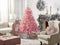 Beliani FARNHAM - Kerstboom - Roze - PVC