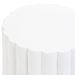 Beliani FASSA - Bijzettafel - Wit - Lichtbeton