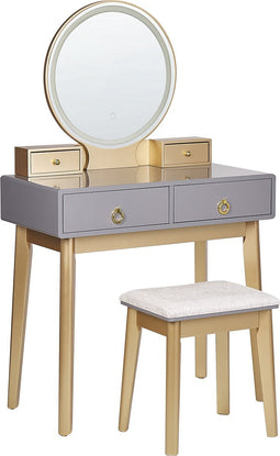 Beliani FEDRY - Kaptafel - Grijs - MDF