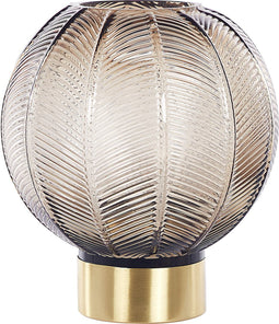 Beliani FELLI - Decoratieve vaas - Bruin - Glas