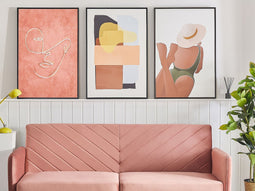 Beliani FELTRINA - Canvas - Bruin - Kunststof