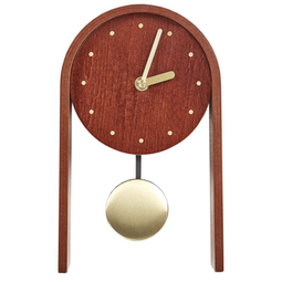 Beliani FERDEN - Klok - Donkerhout - MDF
