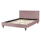 Beliani FITOU - Bekleding bed - Roze - 140 x 200 cm - Fluweel