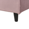 Beliani FITOU - Bekleding bed - Roze - 140 x 200 cm - Fluweel