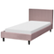 Beliani FITOU - Bekleding bed - Roze - 90 x 200 cm - Fluweel
