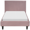 Beliani FITOU - Bekleding bed - Roze - 90 x 200 cm - Fluweel