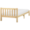Beliani FLORAC - Bed - Lichthout - 90 x 200 cm - Dennenhout