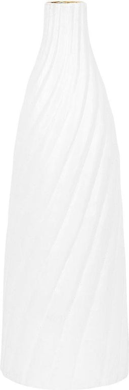 Beliani FLORENTIA - Decoratieve vaas - Wit - Terracotta