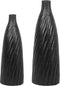 Beliani FLORENTIA - Decoratieve vaas - zwart - Keramiek