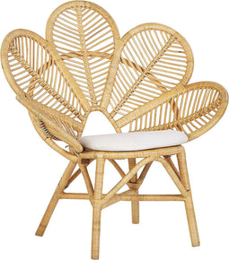 Beliani FLORENTINE - Fauteuil - Beige - Rotan