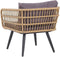 Beliani FOBELLO - Loungeset voor 4 - Beige - PE rotan