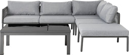 Beliani FORANO - Loungeset voor 6 - Grijs - Aluminium