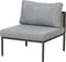 Beliani FORANO - Loungeset voor 6 - Grijs - Aluminium