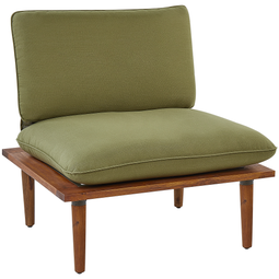 Beliani FRASCATI - Loungeset voor 2 - Olijfgroen - Acaciahout