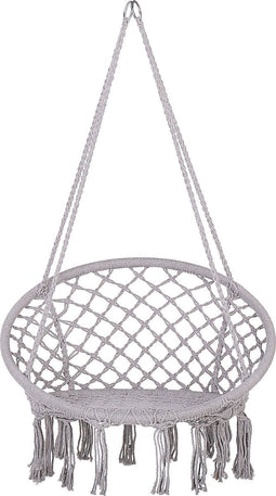 Beliani GABELLA - Hangstoel - Grijs - Katoen