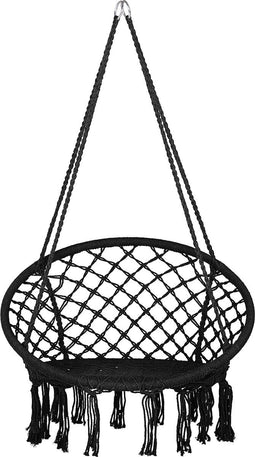 Beliani GABELLA - Hangstoel - Zwart - Katoen