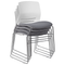 Beliani GALENA - Set van 4 stoelen - Wit/Grijs - Polyester