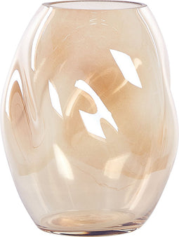 Beliani GERAKINI - Decoratieve vaas - Oranje - Glas