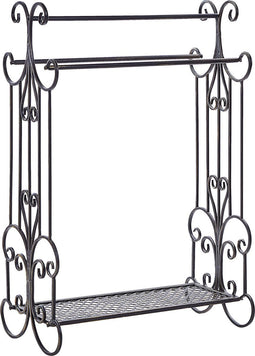 Beliani GLADIS - Handdoekrek - Zwart - IJzer