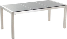 Beliani GROSSETO - Tuintafel - Grijs - Graniet