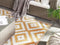 Beliani HAPUR - Outdoor kleed - Oranje - 120 x 180 cm - Polypropyleen