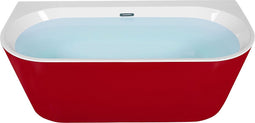 Beliani HARVEY - Badkuip - Rood - Acryl