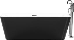 Beliani HASSEL - Badkuip - Zwart - Acryl
