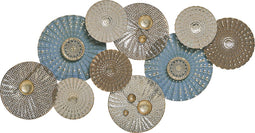 Beliani HASSIUM - Wanddecoratie - Blauw - Metaal