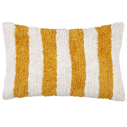 Beliani HELIANTHUS - Sierkussen set van 2 - Wit/Geel - 30 x 50 cm - Katoen