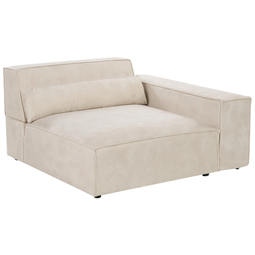 Beliani HELLNAR - Hoekmodule - Beige - Linkszijdig - Fluweel