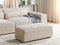 Beliani HELLNAR - Ottomaan - Beige - Fluweel