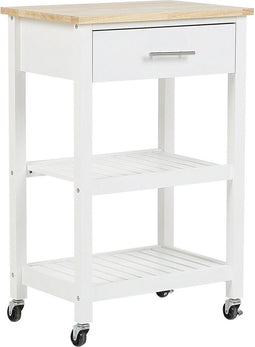 Beliani HIUMA - Keukentrolley - Wit - MDF