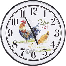 Beliani HORW - Wandklok - Wit - Metaal