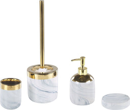 Beliani HUNCAL - Badkamerset - Wit - Keramiek