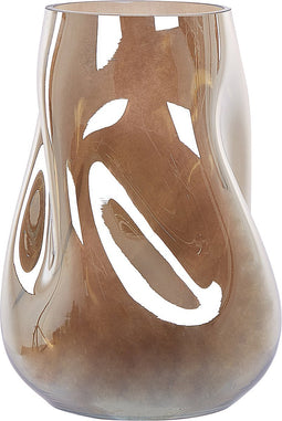 Beliani IMEROS - Decoratieve vaas - Bruin - Glas