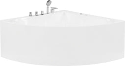 Beliani ISLITA - Hoekbad whirlpool - Wit - Acryl