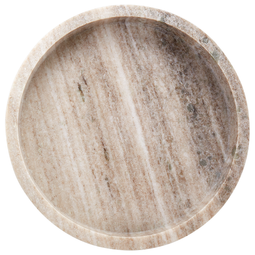 Beliani ITEA - Decoratief dienblad - Beige - Marmer