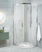 Beliani JUKATAN - Douchecabine - Zilver - 80 x 80 x 185 cm - Veiligheidsglas