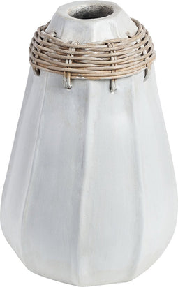 Beliani KAMPAR - Decoratieve vaas - Wit - Terracotta