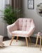 Beliani KARIS - Fauteuil - Roze - Fluweel