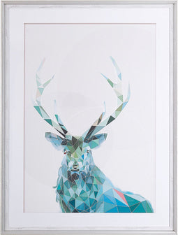 Beliani KAYES - Wanddecoratie - Blauw - Papier