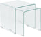 Beliani KENDALL - Salontafel set - Transparant - Veiligheidsglas