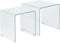 Beliani KENDALL - Salontafel set - Transparant - Veiligheidsglas