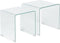 Beliani KENDALL - Salontafel set - Transparant - Veiligheidsglas