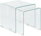 Beliani KENDALL - Salontafel set - Transparant - Veiligheidsglas