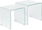Beliani KENDALL - Salontafel set - Transparant - Veiligheidsglas