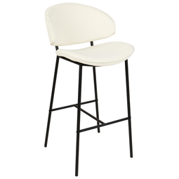Beliani KIANA - Barkruk set van 2 - Crème - Polyester