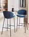 Beliani KIANA - Barkruk set van 2 - Donkerblauw - Polyester