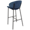 Beliani KIANA - Barkruk set van 2 - Donkerblauw - Polyester